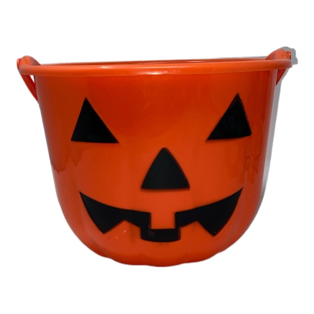 Halloween Pumpkin Pal Bucket. With Handle 8”x 6.5” - Picture 4 of 4